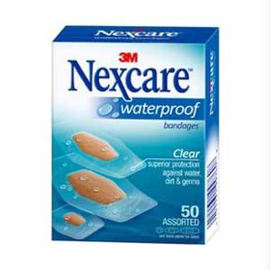 Nexcare Waterproof Bandage Assorted, Clear